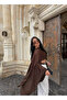Coffee Vorteks Knitwear Poncho - 6