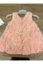 Baby Girl 3D Floral Evening Dress 2-Piece Panty Dress with Bow on the Back - 7