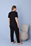 Women's Plus Size Printed Short Sleeve Dublin Fabric Knitted Pajama Set - 3