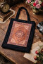 Mineşarpe Ethnic Copper Kilim Rug Pattern Printed 190 Grams Raw Cloth Bag (35*40 cm) - 3