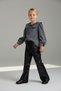 Girl's Black Sequined Trouser Suit - Special Occasion / Birthday Combination - Wide Leg