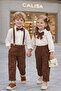 Boy's Holiday Suit, Suspender Pants, Bow Tie, Shirt, Ages 2-12 - 8