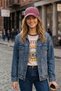 Women's Distressed Vintage Baseball Cap - Adjustable Sports Cap - 4