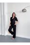 Women's Top and Bottom Set Lace-Up Blouse and Pants Two-Piece Set