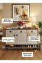 Multi-Purpose Storage Cabinet with Three Doors and Three Drawers - 4