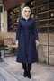 Plus Size Leopard Detail Inside Detail Battal Araboy Zippered Women's Trench Coat