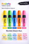 Set of 5 Green Highlighter Pens – Water-Based, 3 Tips, Intense Pigment - 4