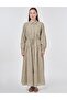 Shirt Collar Embroidered Dress Mold Green - 2