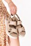 Genuine Leather Comfort Sole Comfortable Daily Sandals Irm.114 Beige - 3