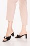 Women's Stiletto Heel U Elegant t Buckled Evening Dress t Slipper Art.326 Black Patent Leather - 7