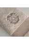 Leyna Hand and Face Towel Men's 100% Organic Cotton Embroidered Beige 50X90 cm - 2