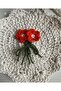 Girl's Knitted Handmade Cross Strap Shoulder Bag with Bag Flowers - 2