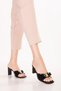 Women's Stiletto Heel U Elegant t Buckled Evening Dress t Slipper Art.326 Black Patent Leather