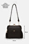 Women's Brown Clip-On Multi-Compartment Soft Leather Hand, Shoulder and Crossbody Bag - 2