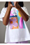 Girl's Printed T-Shirt Capri Leggings Set 3732 - 2
