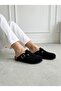 Unisex Black Genuine Suede Leather Orthopedic Anatomical Cork Sole Sabo Slipper - 4