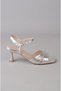 Seç Y213 Heeled Women's Evening Dress Shoes (Heel: 7.5cm) Silver