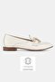 Women Beige Patent Leather Genuine Natural Leather 36-41 Number Buckle Ballet Flat - 2
