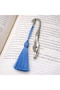 Elegant Mermaid Metal Bookmark – Blue Tassel Detail - 2