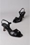 Seç y213 heelled women's evening shoes (heel: 7.5cm) black - 6