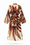 Design Palmera Wrap Kimono Women's Brown - 2