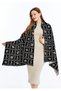 Buket Model Black-Camel-Bone Knitwear Shoulder Shawl, Knitwear Shawl, Shawl, Women, Young, Mother Shawl, 75X180 cm