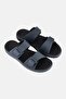 Men Slip On Two Strap Arabic Sandals, Dark Grey - 2