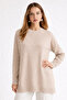 Patterned Hijab Tunic N3192 Stone Color - 3