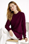Patterned Tesettür Tunik N3192 Plum - 2