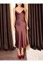 Women's Degaje Detailed Satin Dress - 5