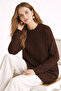 Patterned Hijab Tunic N3192 Brown - 3