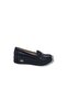 440 Women's Black Patent Leather Stone Shoes Buckled Wedge Heel