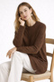Patterned Tesettür Tunic N3192 Mink - 2