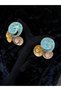 Stainless Steel Special Design Mine Engraved Multi Color Women Earring