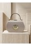Gray Color Glittery Satin Stone Strappy Chain Women's Evening Dress Bag Wedding Engagement Graduation - 3
