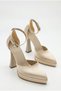 Women's Special Design Pointed Toe Platform Heeled Satin Evening Dress Shoes, Wedding Dress Shoes - 7