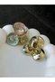 Stainless Steel Special Design Mine Engraved Multi Color Women Earring - 3