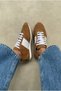 Women's Sports Shoes Camel Suede - 5