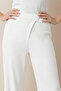 X Nurbeli White Pleated Stretchy White Women's Palazzo Pants - 4