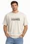 Unisex Travel Printed Oversized T-Shirt 100% Cotton Crew Neck Casual Streetwear T-Shirt