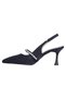 Byn Ayışığı By19 Black Satin Women's 7cm Heeled Shoes - 3