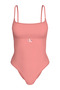 Women's Pink One-Piece Strap Swimsuit