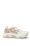 Flarette White Beige Women's Lace-Up High Sole Sneaker Sports Shoes - 2