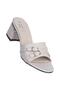 Byn Ayışığı By20 Cream Women's 7cm Heels Slipper