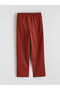 Brown Elastic Waist Boys' Trousers - 3