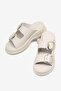 Women's Beige High-Sole Comfortable Shoes Double Buckled Slipper - 2
