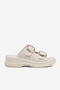 Women's Beige High-Sole Comfortable Shoes Double Buckled Slipper - 4