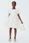 Puff-sleeved satin dress - 2