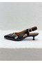 26104824Y Front Buckle Detail Genuine De Leather Rkasi Open 5cm İnc Stiletto Heel Ti̇letto Shoes Women - 3