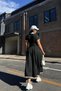 New Season Women's Short Sleeve V-Neck Pleated Long Janjan Crepe Holiday Dress - 4